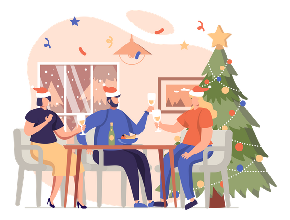 Christmas Dinner  Illustration