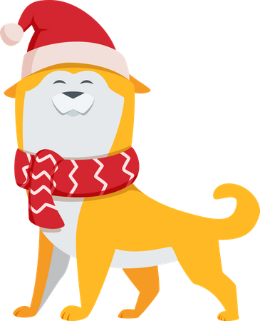 Christmas dog  Illustration