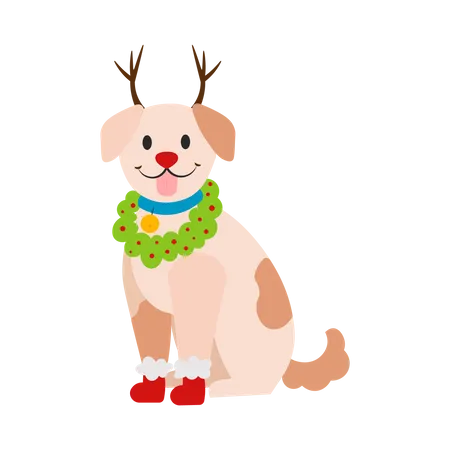 Christmas dog  Illustration