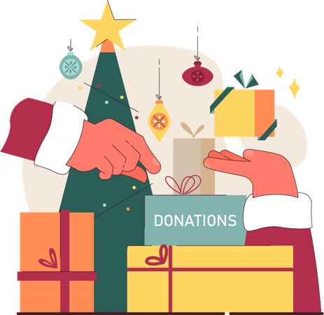 Christmas donation  Illustration
