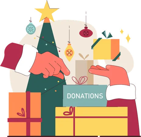 Christmas donation  Illustration