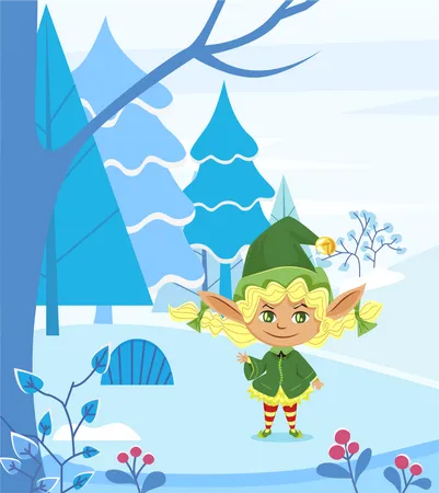 Christmas elf  Illustration