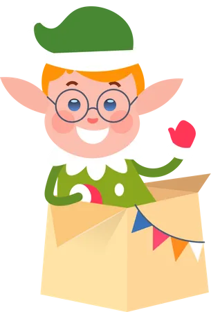 Elf Cartoon Santa Claus Helpers Dwarf Christmas Vector Fun Elves Characters Isolated Elf And Helper Christmas Dwarf Character Illustration Illustration