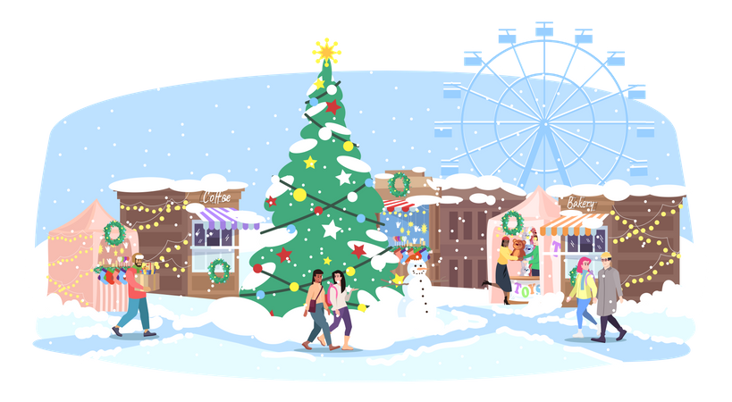 Christmas fair  Illustration