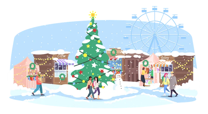 Christmas fair  Illustration