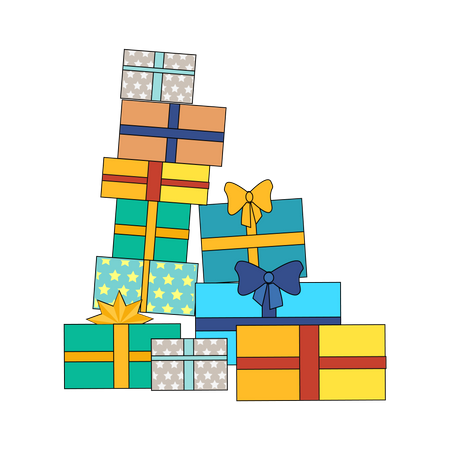 Christmas gift box  Illustration