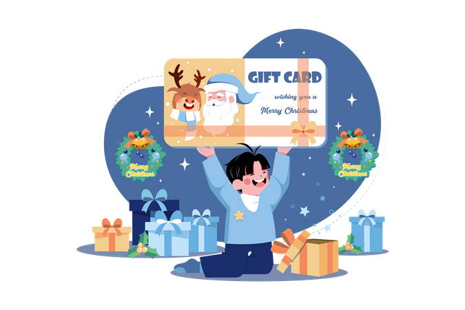 Christmas Gift Card  Illustration