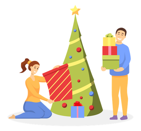 Christmas gift  Illustration