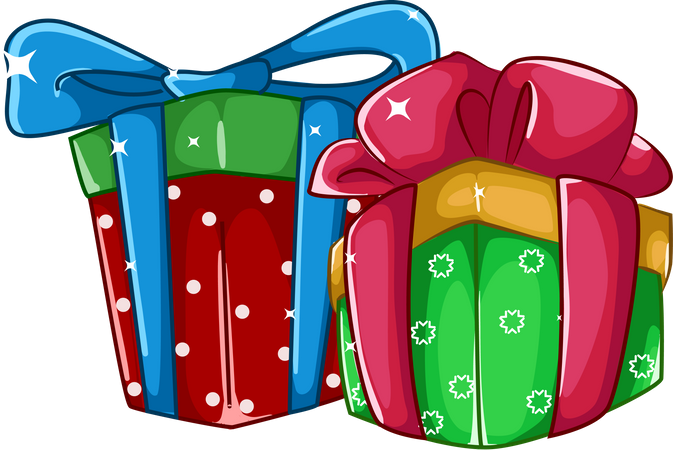 Christmas gifts  Illustration