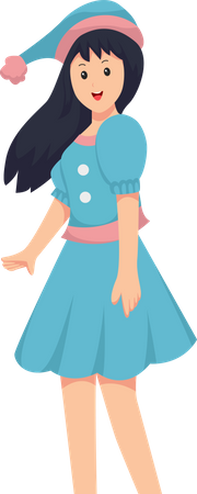 Christmas Girl  Illustration