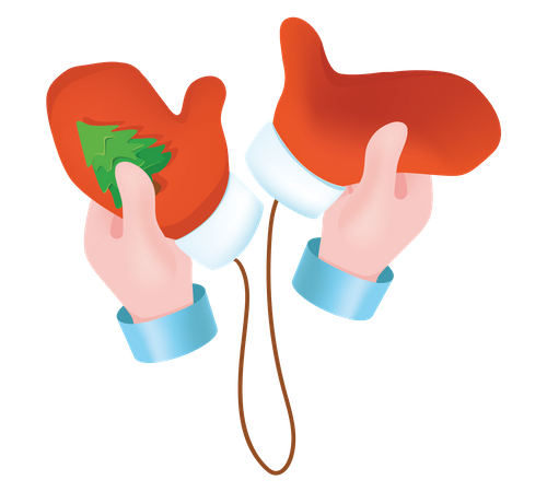 Christmas Gloves  Illustration