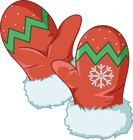 Christmas gloves  Illustration