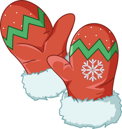 Christmas gloves  Illustration