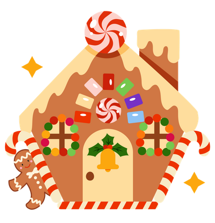 Christmas home decoration Illustration