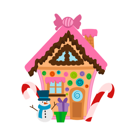 Christmas house  Illustration