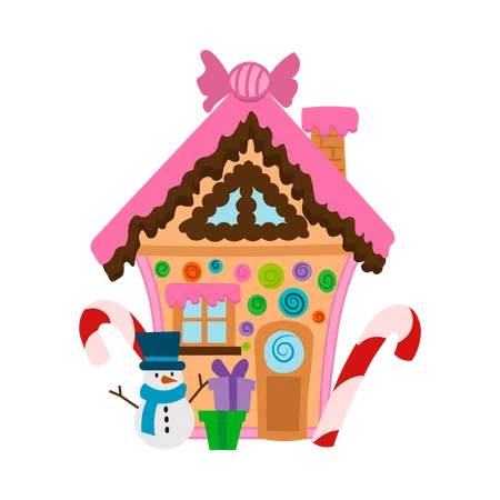 Christmas house  Illustration