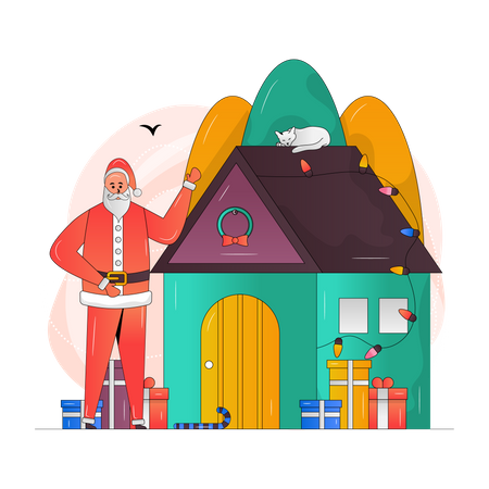 Christmas House  Illustration