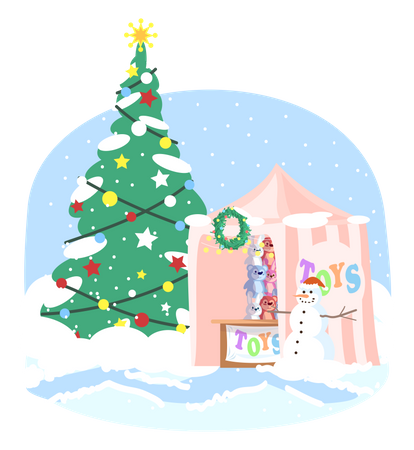 Christmas kiosk  Illustration