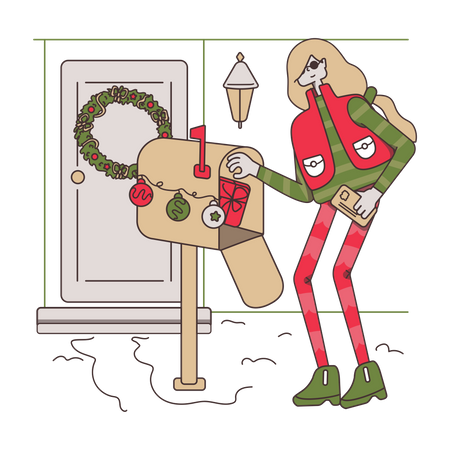 Christmas mail Illustration