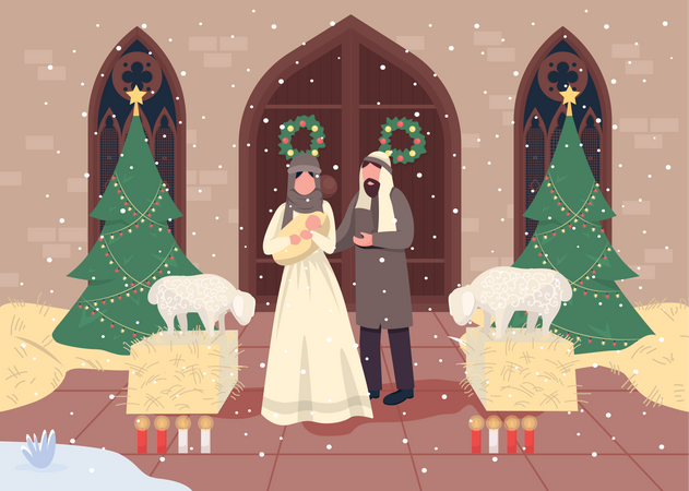 Christmas nativities  Illustration