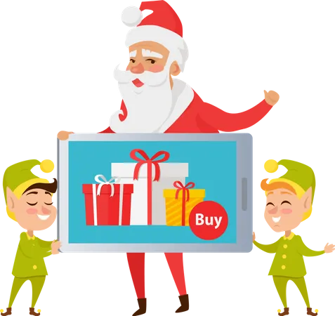 Christmas offer on products  Illustration