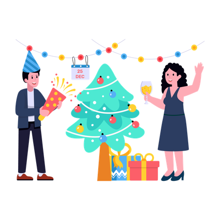 Christmas Party Illustration