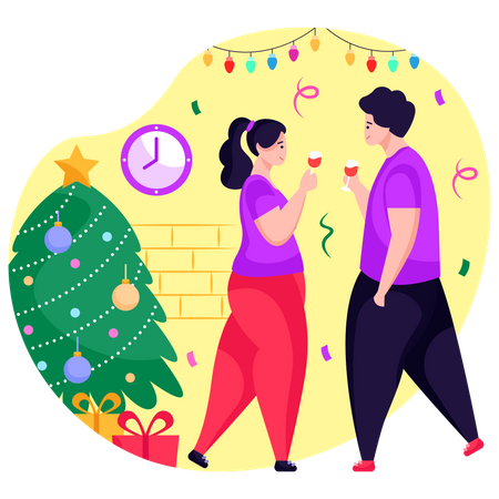 Christmas party  Illustration