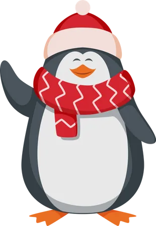 Christmas Penguin  Illustration