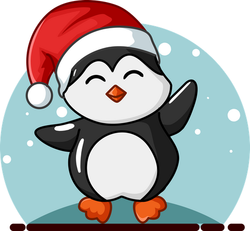 Christmas penguin  Illustration