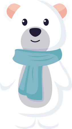 Christmas Polar Bear  Illustration