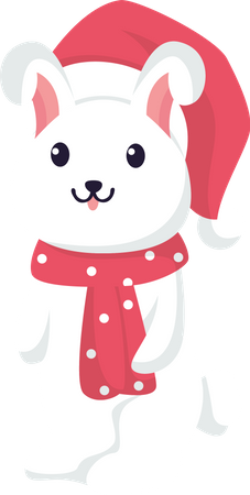 Christmas Rabbit  Illustration