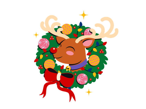 Christmas reindeer  Illustration