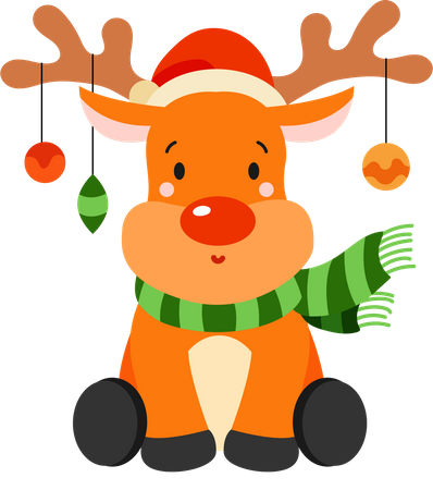 Christmas reindeer  Illustration