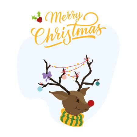 Christmas reindeer  Illustration