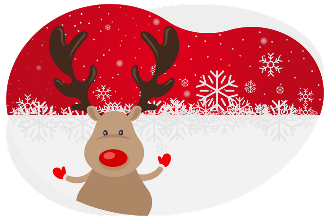 Christmas Reindeer  Illustration