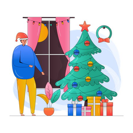 Christmas Room  Illustration