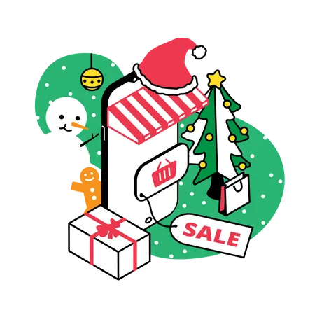 Christmas sale Illustration