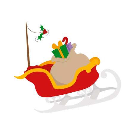 Christmas sleigh Illustration