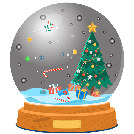 Christmas snow globe Illustration