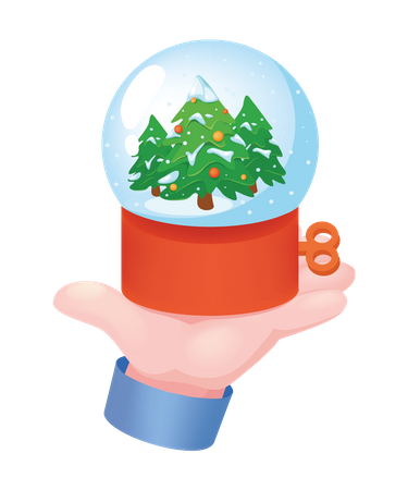 Christmas Snow Globe Illustration