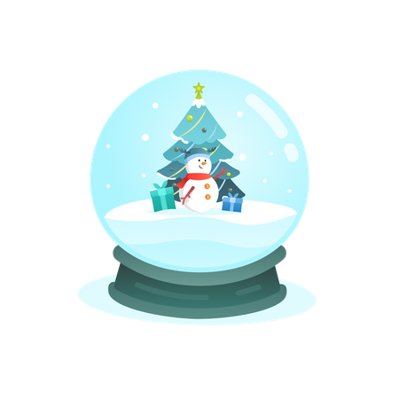 Christmas Snow Globe  일러스트레이션