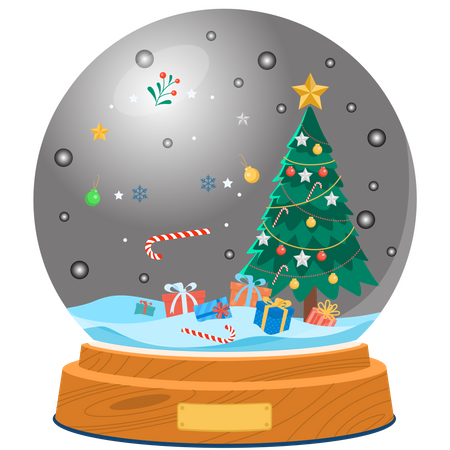 Christmas snow globe  일러스트레이션