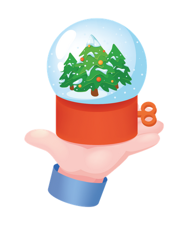 Christmas Snow Globe  일러스트레이션