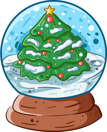 Christmas snowball globe  Illustration