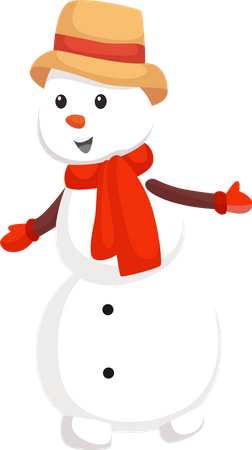 Christmas Snowman  Illustration