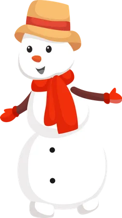 Christmas Snowman  Illustration