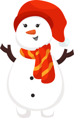 Christmas Snowman  Illustration