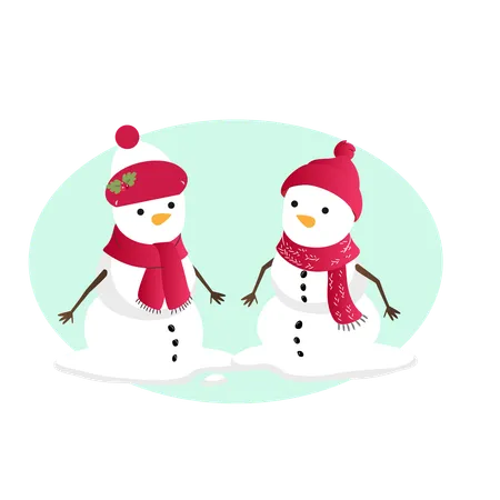 Christmas snowman  Illustration