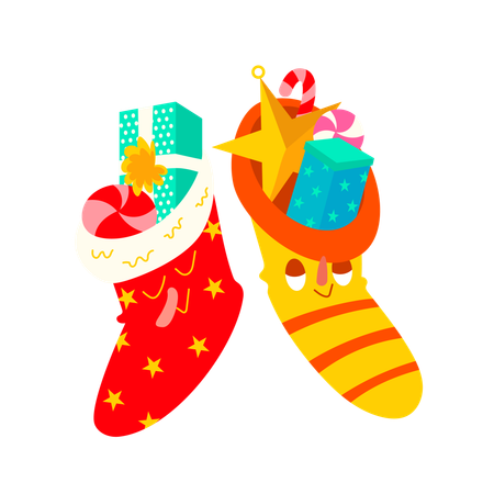 Christmas socks Illustration