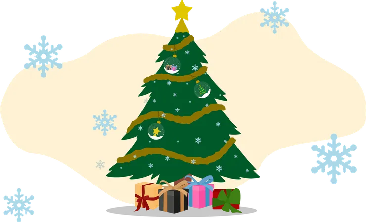 Christmas Tree Illustration Illustration